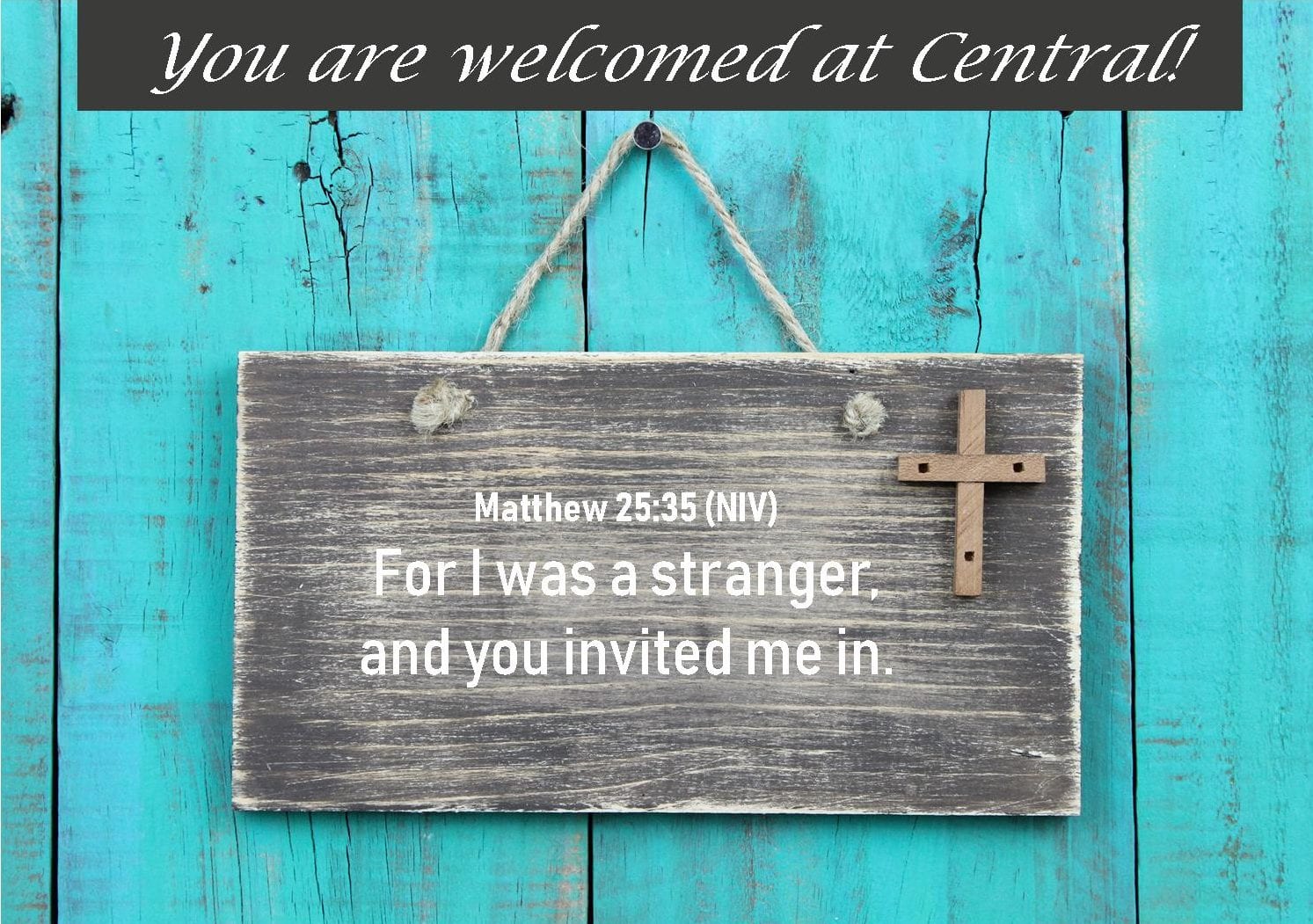 CUMC Website New Members and Visitors Welcome Sign