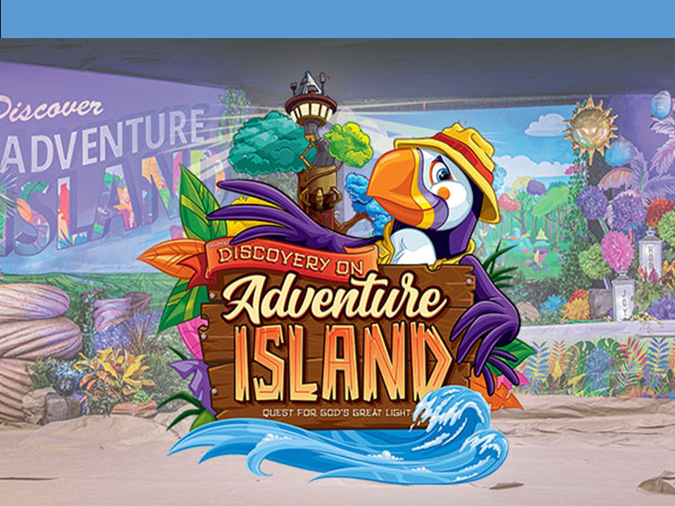 A picture of the logo for adventure island.