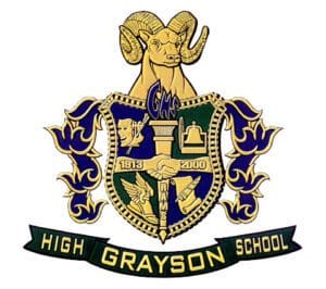 A picture of the high grayson school crest.