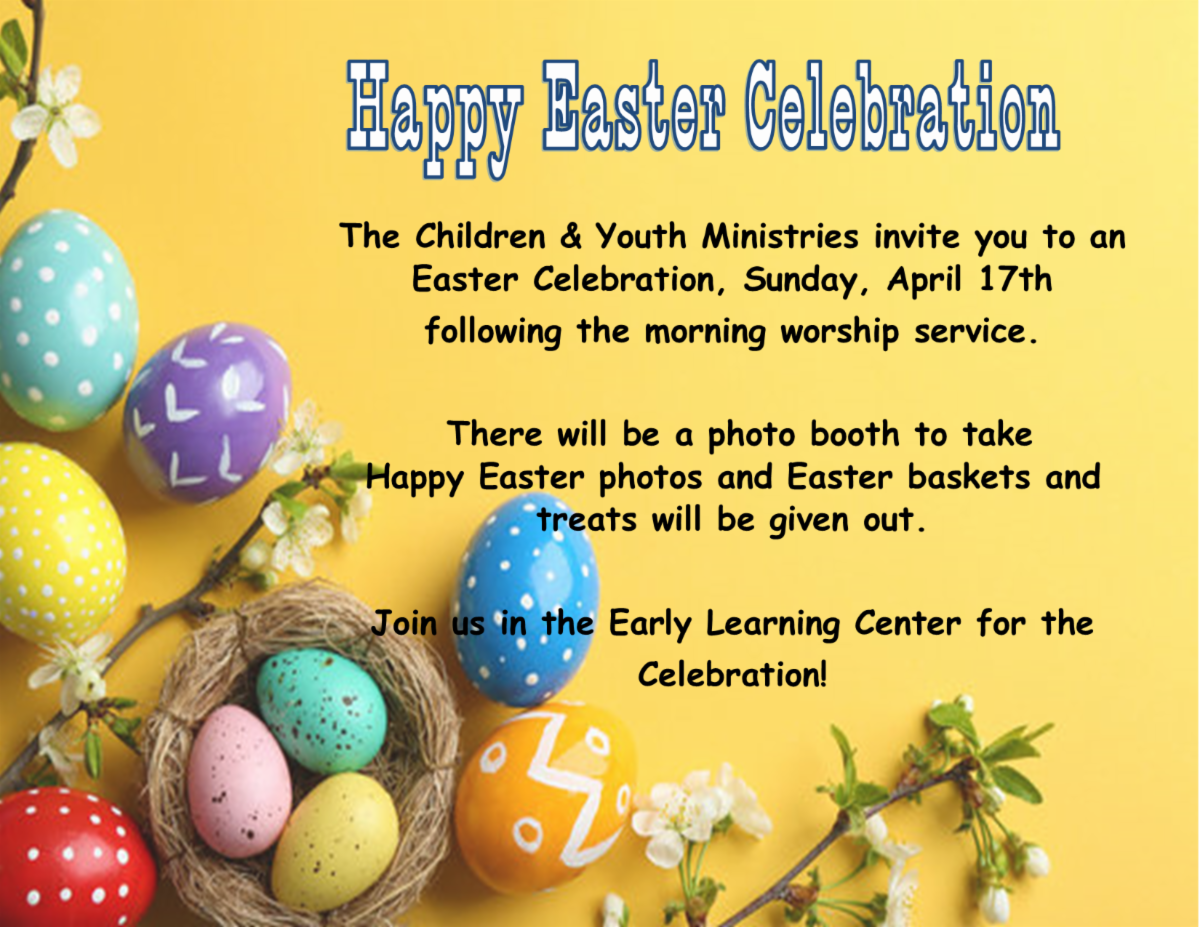 CUMC Children and Youth Ministries Easter Celebration