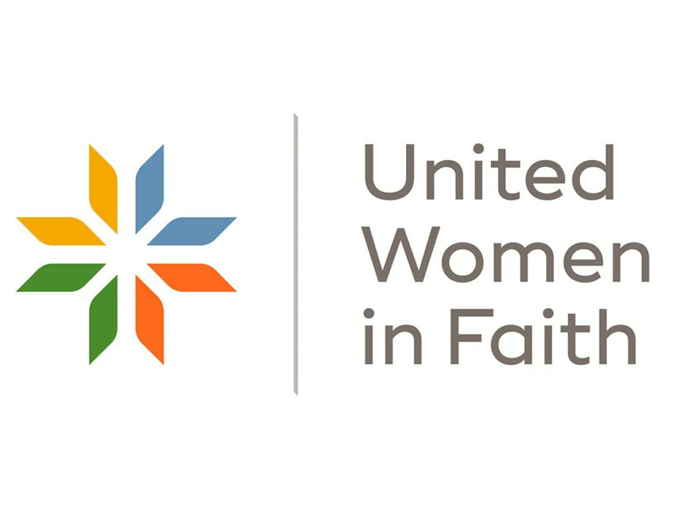 A logo for united women in faith