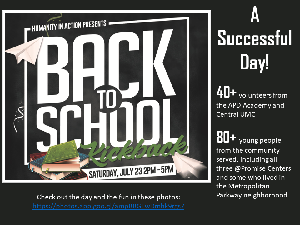 Humanity in Action Back to School KickBack - A Successful Day