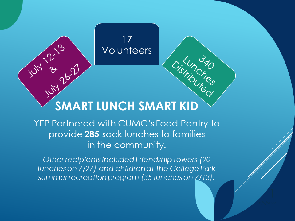 Smart Lunch Smart Kid 2022 Information Slide