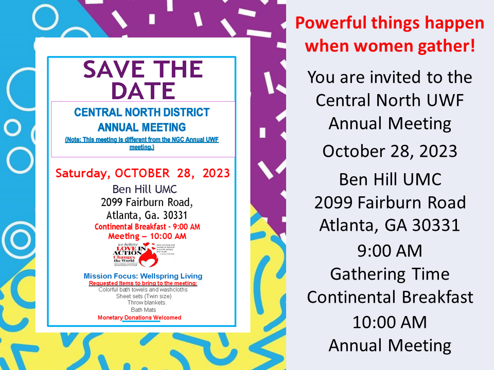 Central North UWF Annual Meeting 10-28-23 Central North UWF Annual Meeting 10-28-23