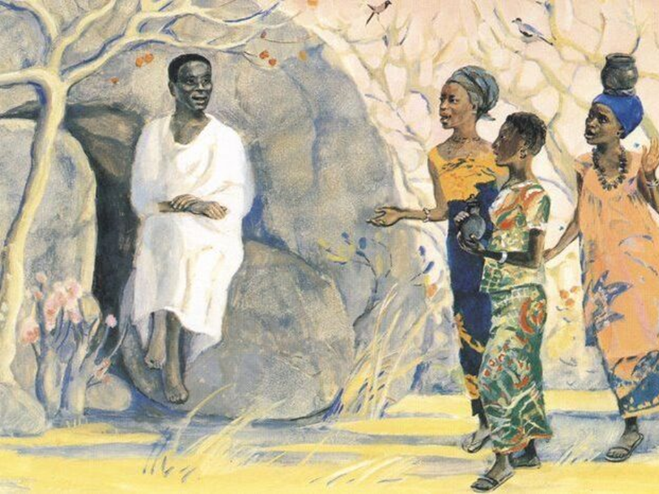 Angel and three women at Jesus's Tomb slider