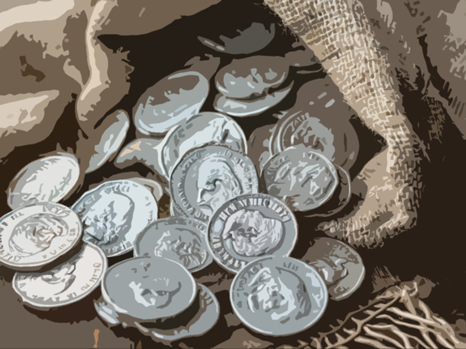 Judas betrays Jesus 30 pieces of sliver slider