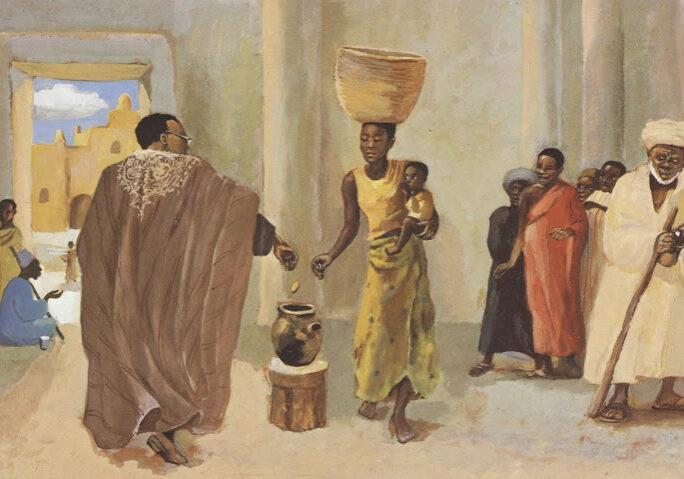 A painting of people in the middle east