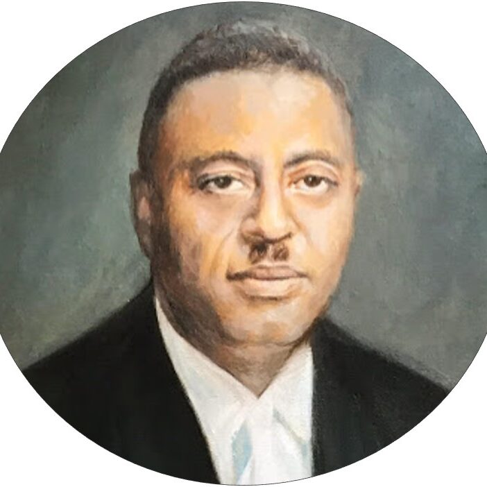 A painting of a man in a suit